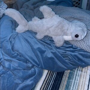 Medium Shark Plush, Gray, 7", Valentine's Day by Way To Celebrate